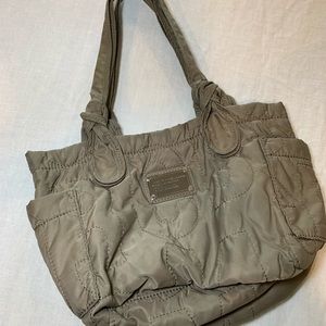 Marc Jacobs gray nylon shoulder bag